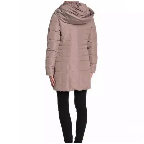 COLE Haan Down Puffer Jacket Coat XS Zip Front Hooded - Picture 3 of 11